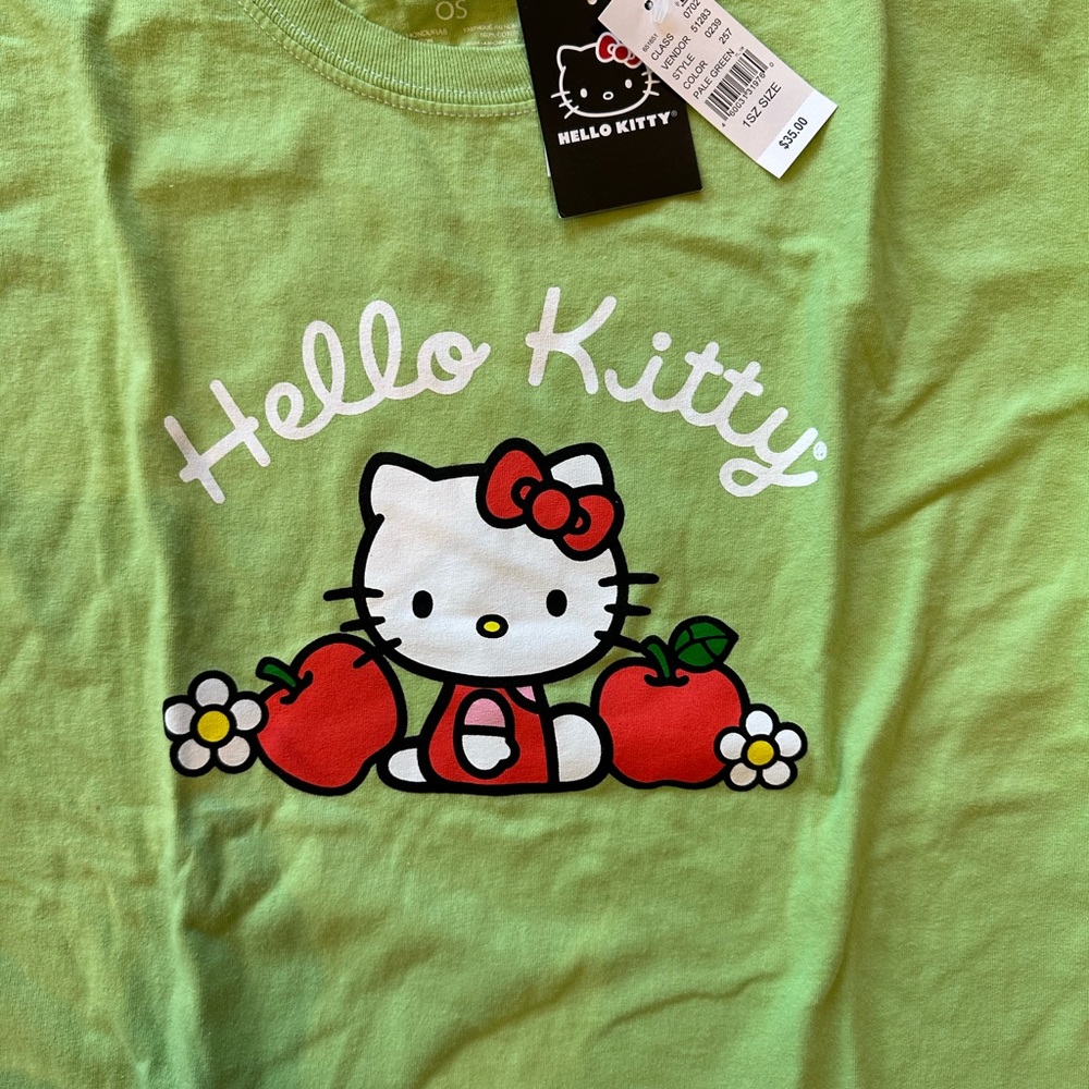 Hello Kitty pac sun one size women’s green long sleeve T. NWT. Oversized. - Picture 4 of 4